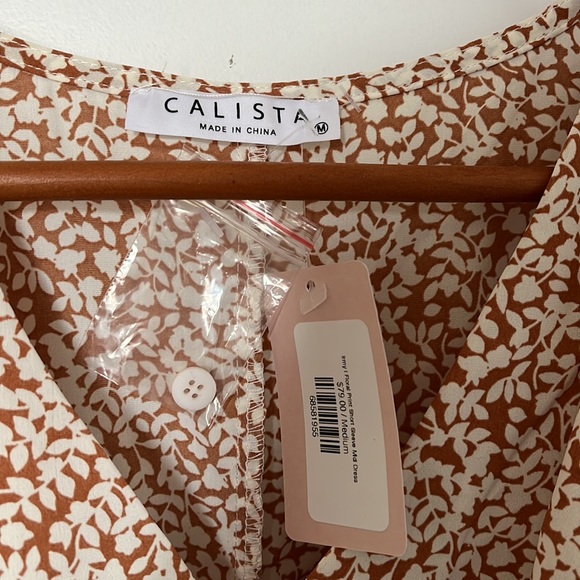 Irmy Floral Print Short Sleeve Midi Dress - Picture 2 of 6